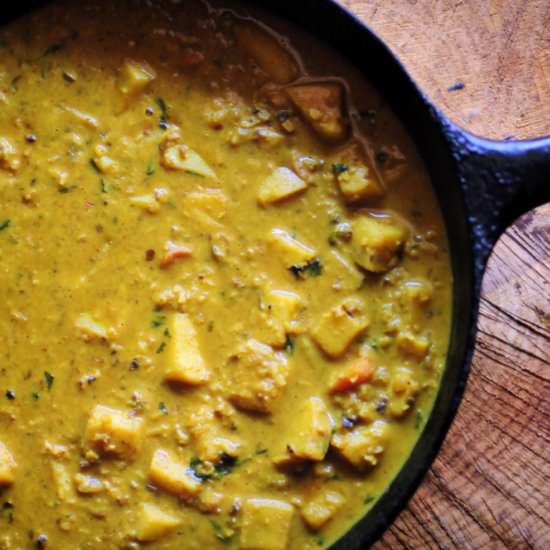 Sweet Potato Cauliflower Rice Curry