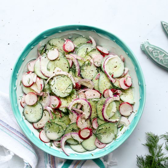 Quick & Easy Cucumber Radish Salad