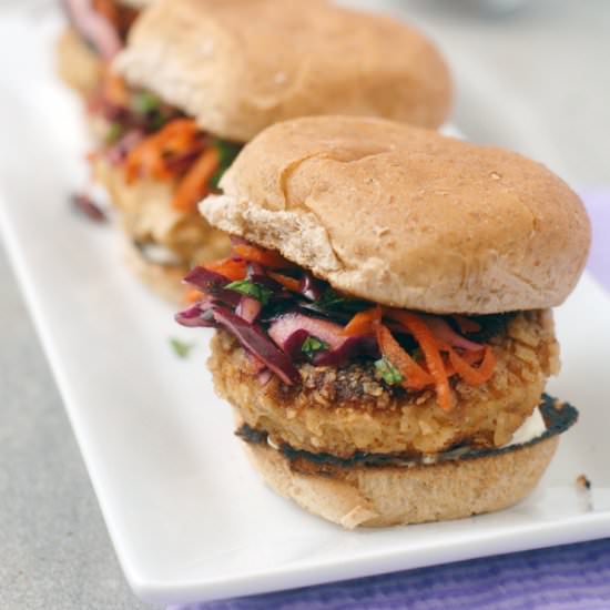 Chipotle Fish Sliders with Slaw