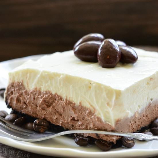 Layered Chocolate Espresso Cheesecake