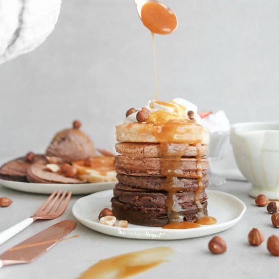 Chocolte ombre pancakes