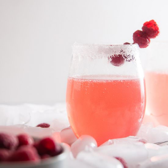 Raspberry Champagne Cocktails