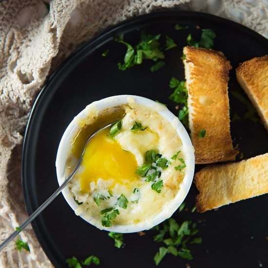 Mushroom Eggs en Cocotte