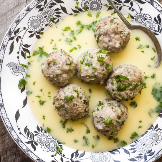 Greek Meatballs in Lemon Sauce