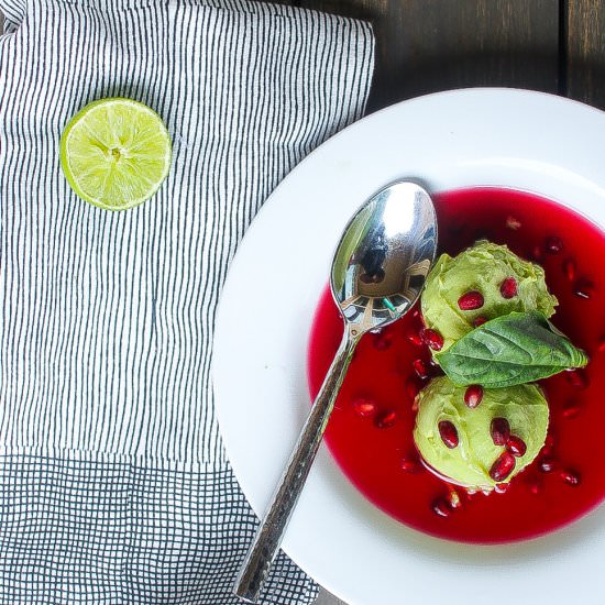 Basil Avocado Ice Cream