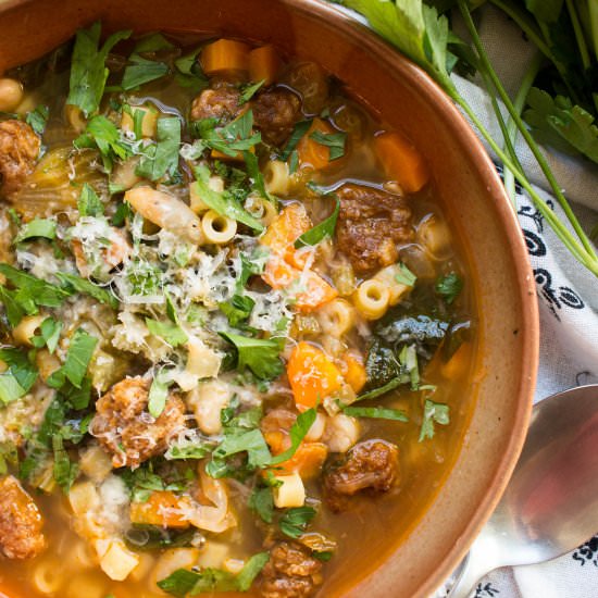 Hearty Sausage and White Bean Soup