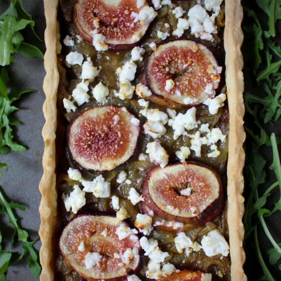 Onion, Feta and Fig Tart