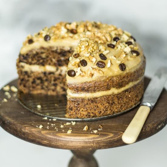 Vegan Walnut and Coffee Cake