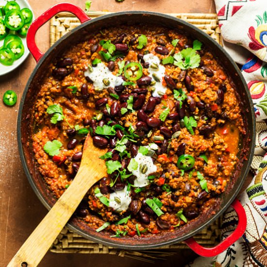 Easy Vegan Chilli