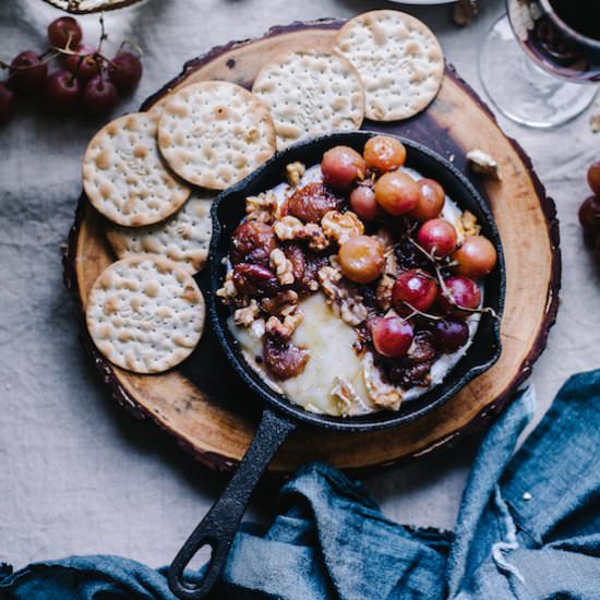 Grape Chutney on Baked Brie