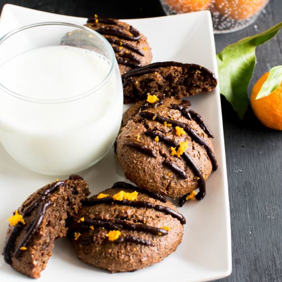 Chocolate Orange Ganache Cookies