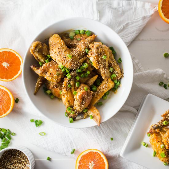 Orange + Sesame Chicken Wings