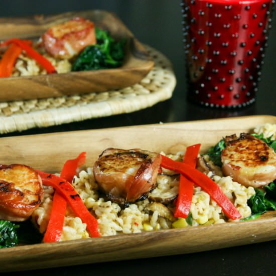 XOXO Prosciutto-Wrapped Prawns
