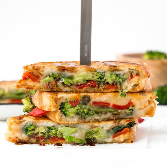 Roasted Broccoli Grilled Cheese