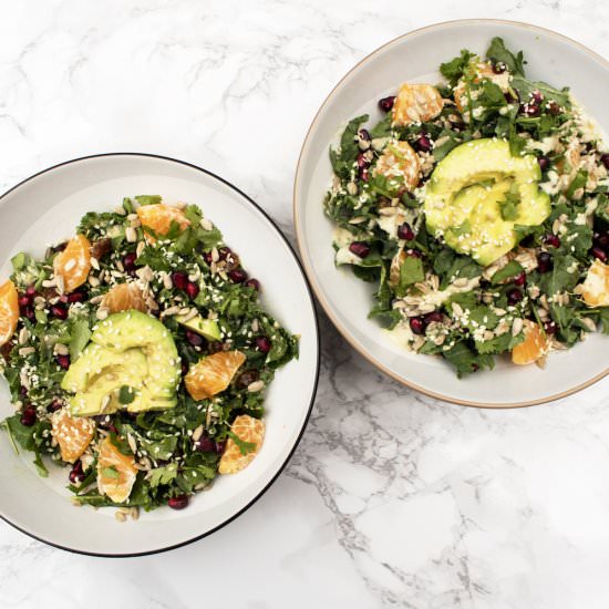 Creamy Tahini Kale Salad