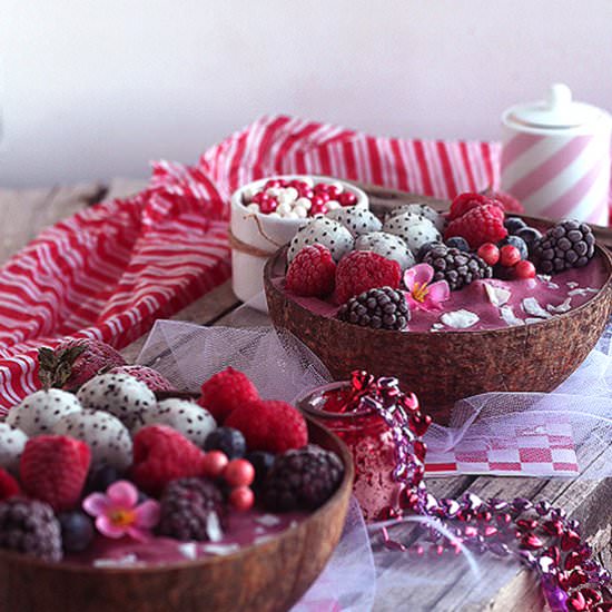 Vegan Sweetheart Smoothie Bowls