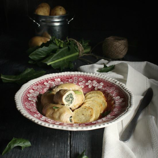 Meat rolls with chicory