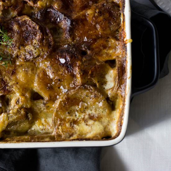 Truffled potato gratin
