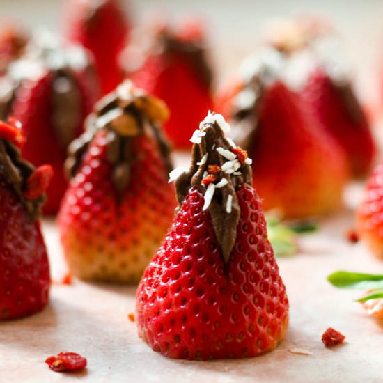 Chocolate Mousse Stuffed Strawberries