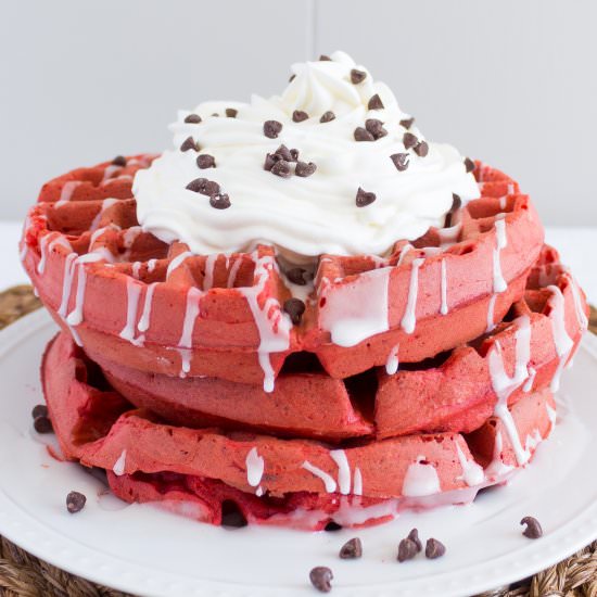 Red Velvet Belgian Waffles