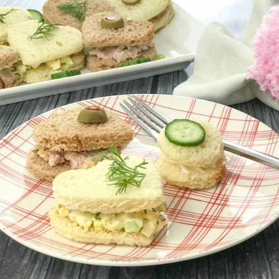 Valentines Party Tea Sandwiches