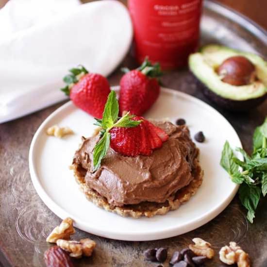 Chocolate Avocado Tart For One