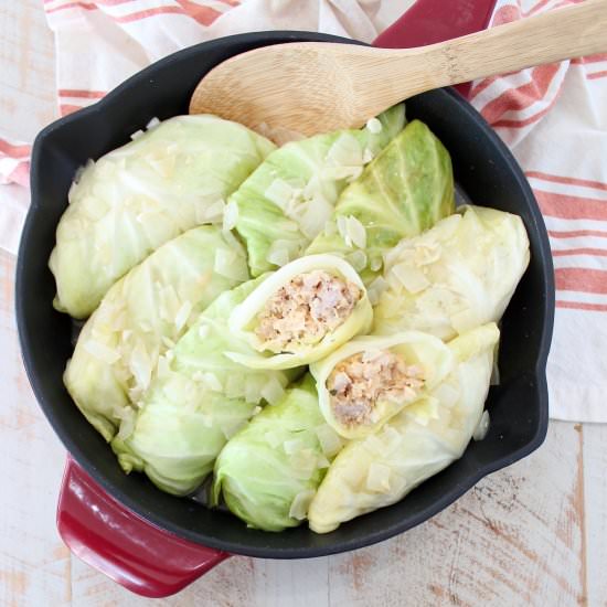 Pork & Sauerkraut Cabbage Rolls
