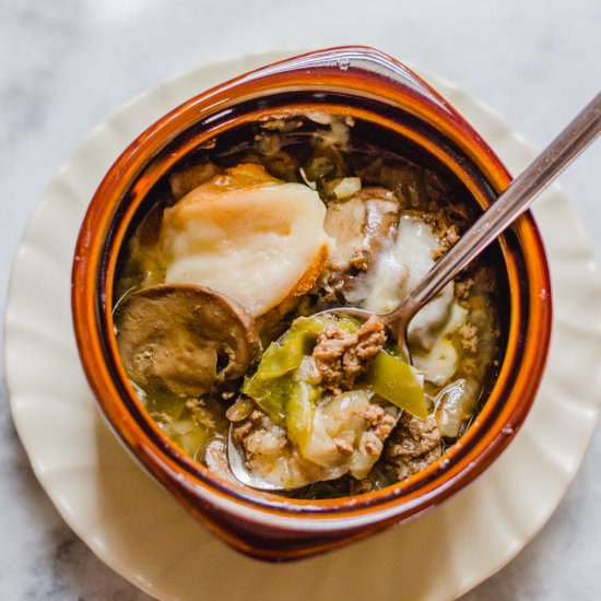 Instant Pot Philly Cheesesteak Soup