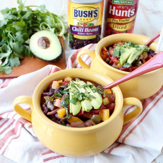 Vegetarian Pepper Fajita Chili