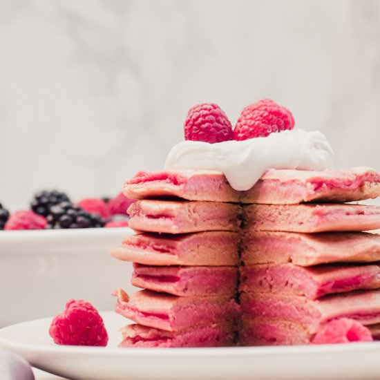 Pink Protein Pancakes