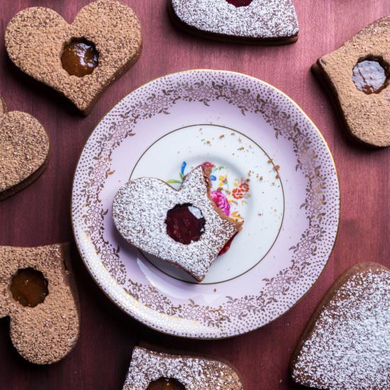 Chocolate Linzer Cookies