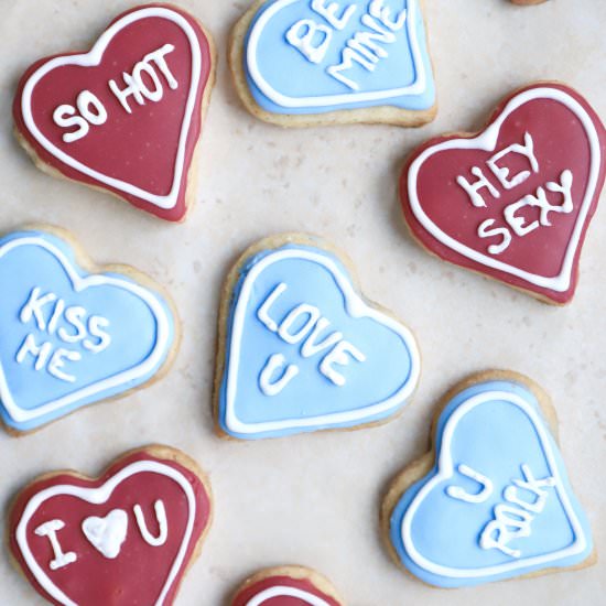 Conversation Heart Cookies