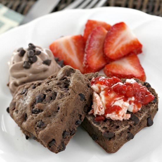 Chocolate Chocolate Chip Biscuits