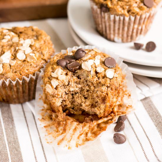 Spelt and Oat Banana Muffins