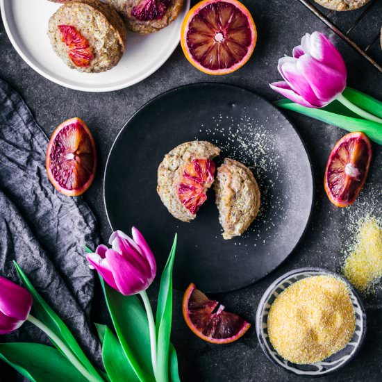 Blood Orange Cornmeal Muffins