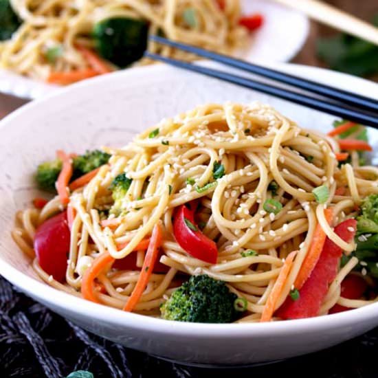 Asian Peanut Sesame Noodles