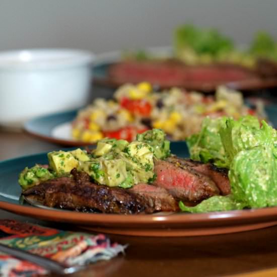 Churrasco with Avocado-Chimichurri