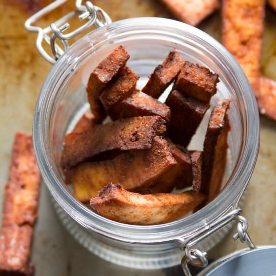 Spicy Sriracha Tofu Jerky