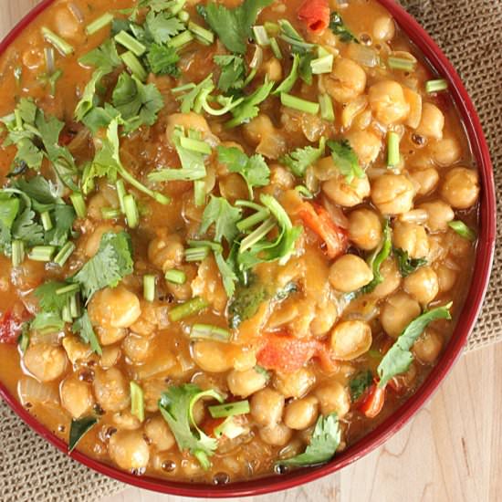 Thai yellow curry garbanzo