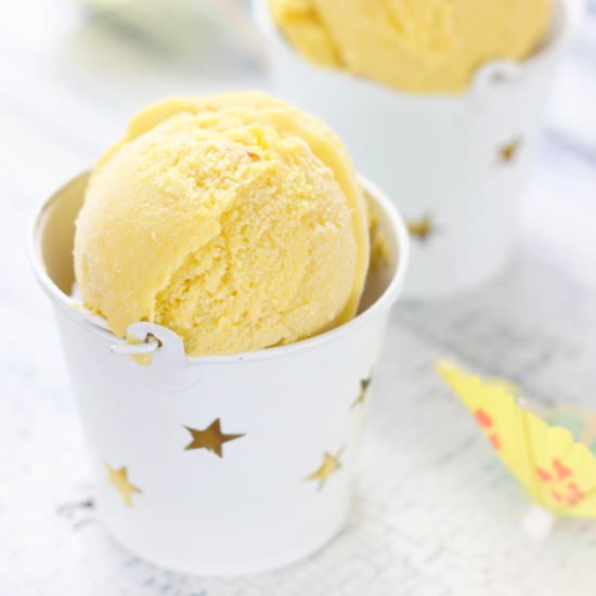 Mango vegan ice cream