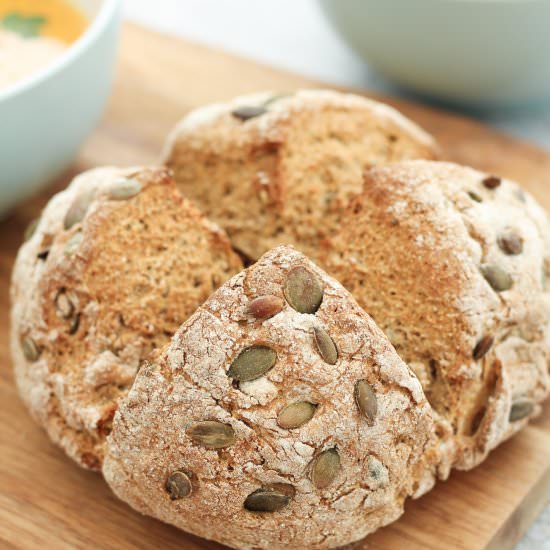Pumpkin Seed & Rye Soda Bread