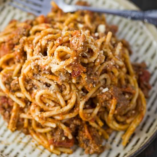 Instant Pot Spaghetti & Meat Sauce