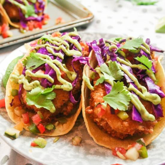 Panko Crusted Shrimp Tacos