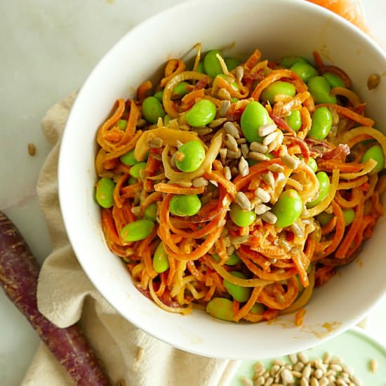 Zesty Sunflower Carrot Spirals
