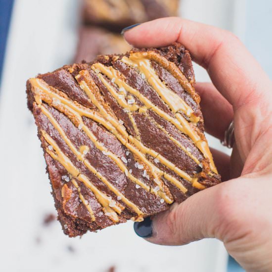 Paleo Salted Almond Butter Brownies