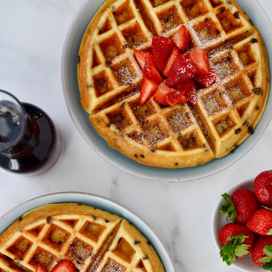 Buttermilk Chocolate Chip Waffles