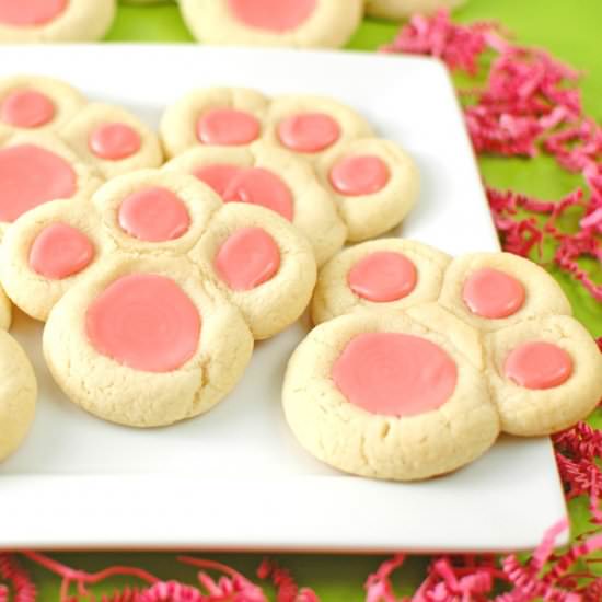 Bunny Paw Print Cookies
