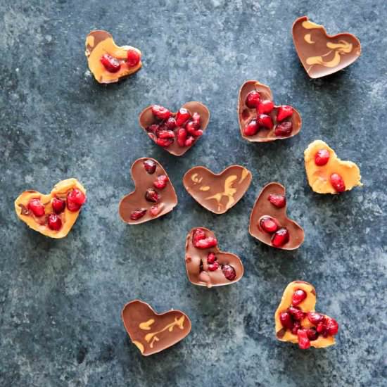 Chocolate Pomegranate Candy Bites