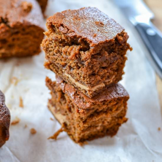 Molasses Peanut Butter Blondies