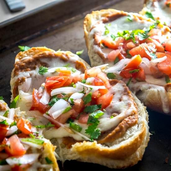 Molletes Bean and Cheese Sandwiches
